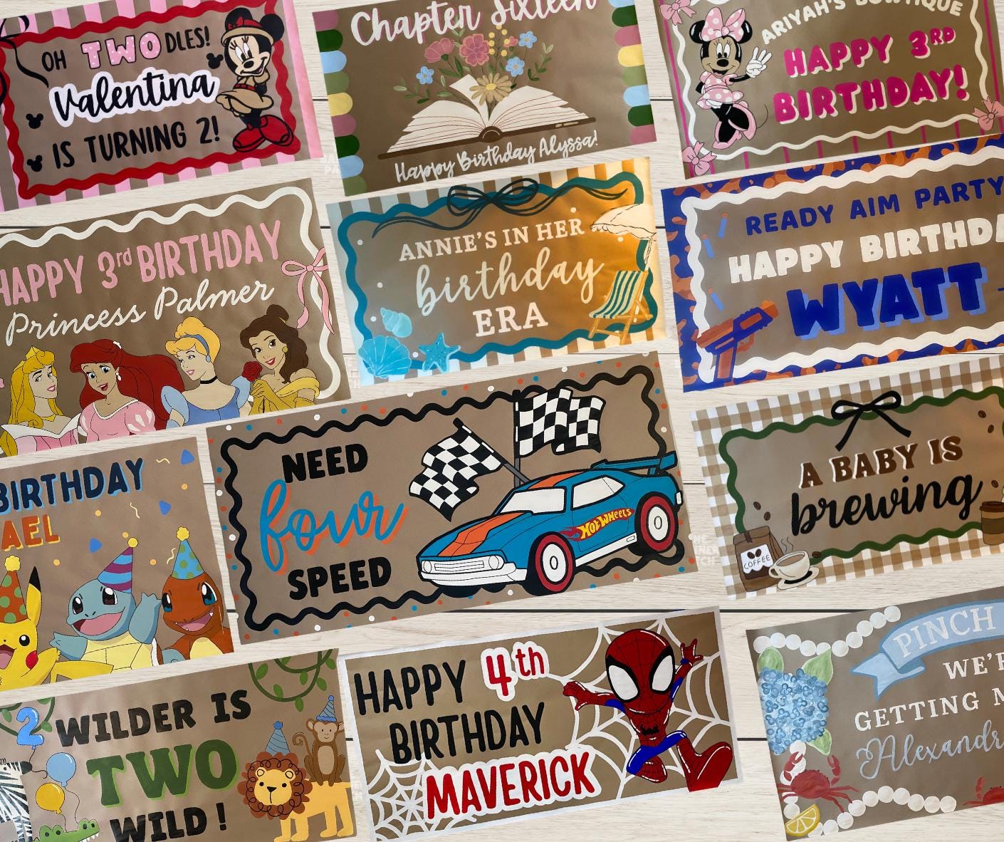 Custom Hand-Painted Party Banner: Personalized Celebration Decor