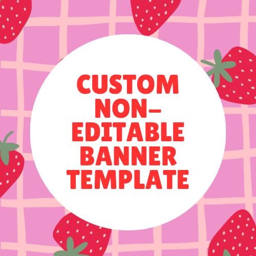 Custom Non-Editable Banner Template
