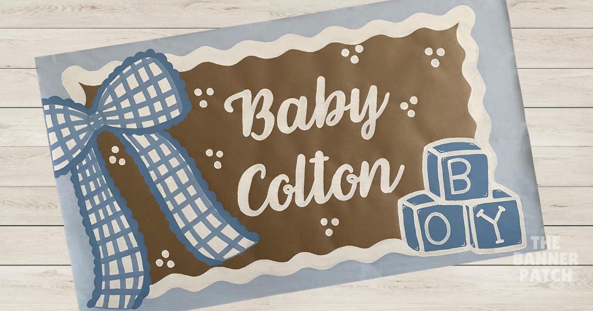 Custom, Hand-Painted Baby Shower, Gender Reveal, Welcome Baby Banner