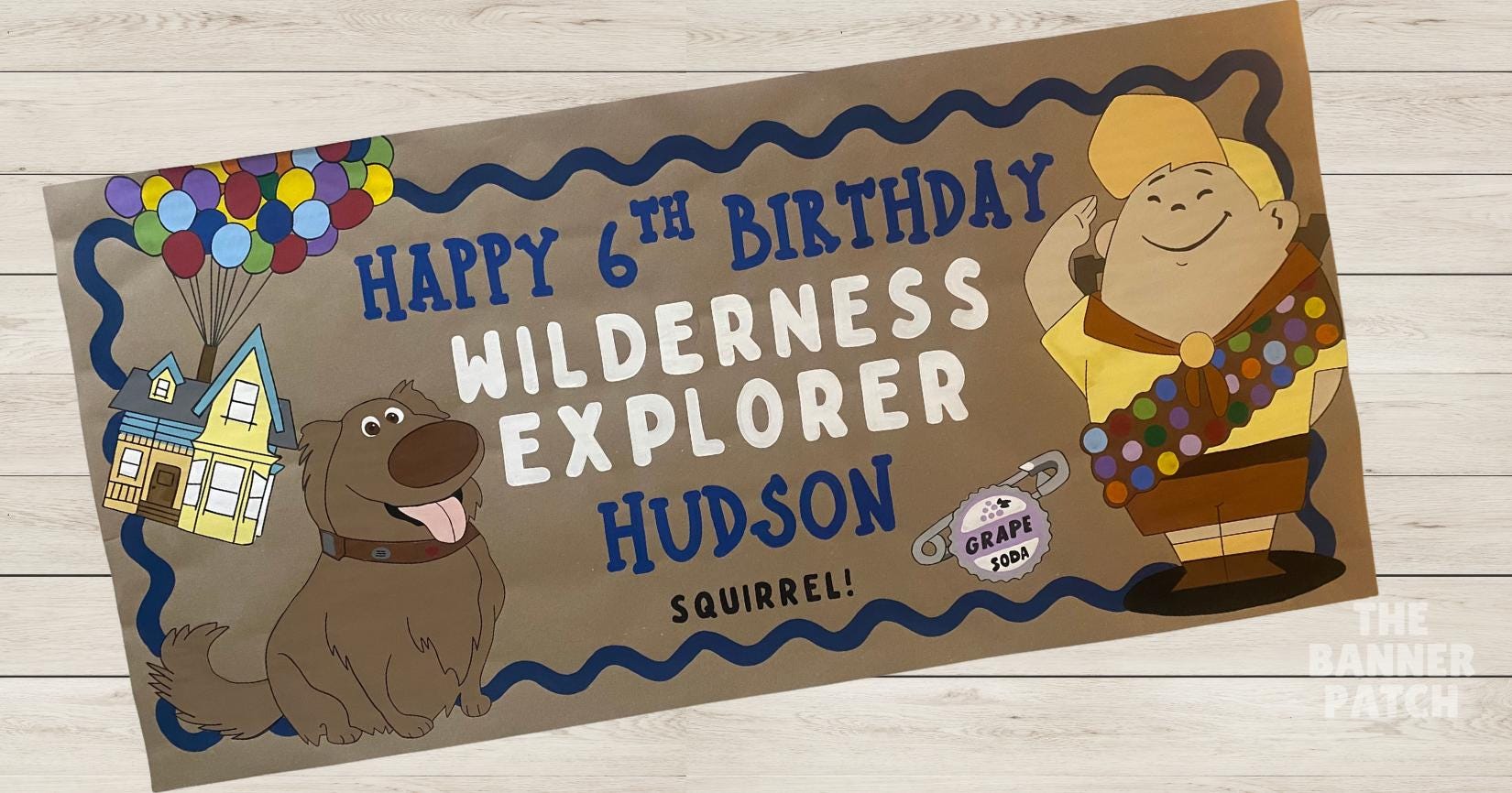 Up Inspired Wilderness Explorer Birthday Banner | Hand-Painted Custom Party Decor