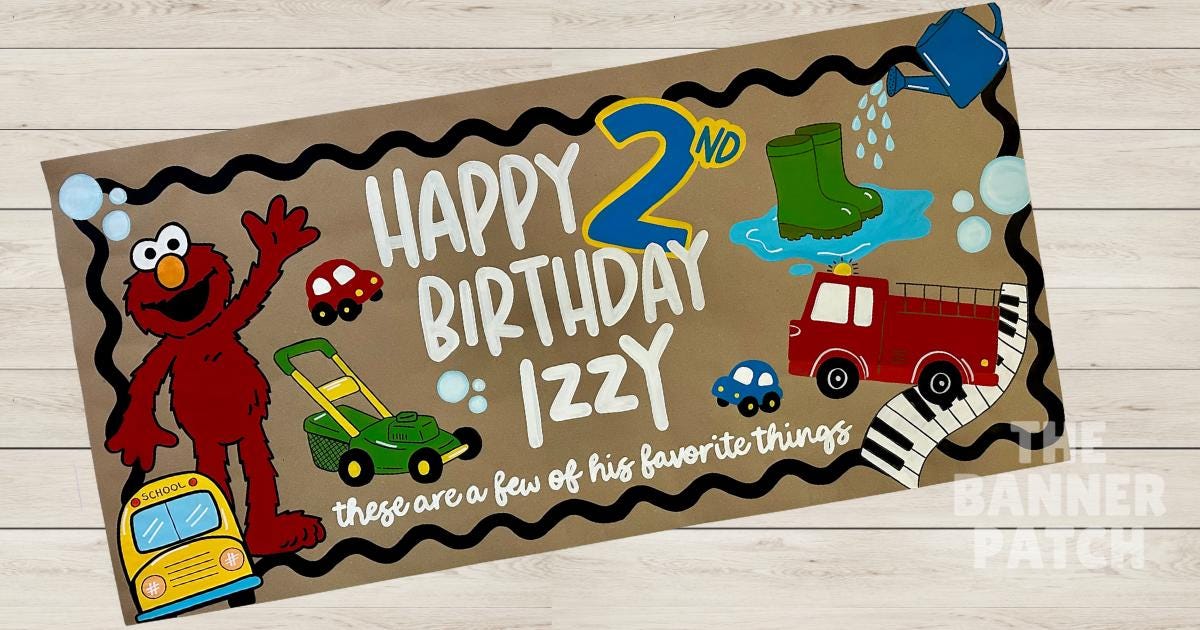 Custom Favorite Things Birthday Banner - Personalized with everything they love most!